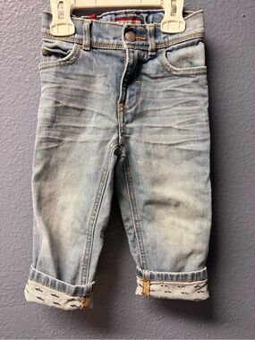Tommy Hilfiger Light Blue Kids Denim Jeans with Cuffed Hem